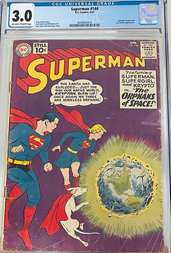 Superman 144 cgc - 3.0, (1961)